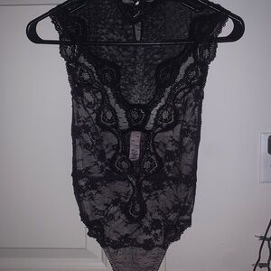 Elegant Black Lace Bodysuit